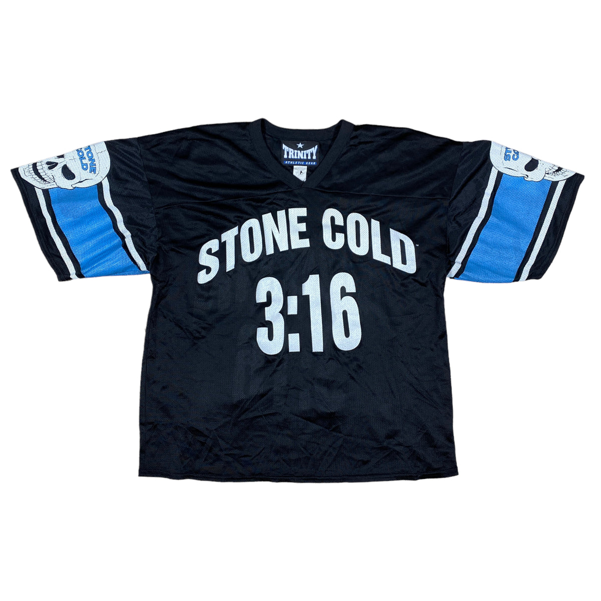 Vintage Trinity WWF Stone Cold Steve Austin 3:16 Jersey Sz Large Front and  Back