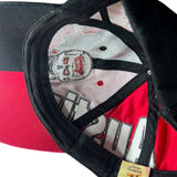 RARE 2001 STONE RED & BLACK SKULL HAT