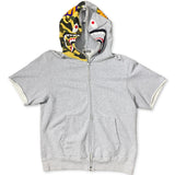 BAPE SHORT SLEEVE FULL ZIP HOODIE (XXL)