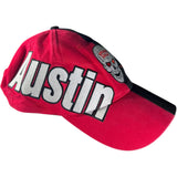 RARE 2001 STONE RED & BLACK SKULL HAT