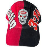 RARE 2001 STONE RED & BLACK SKULL HAT