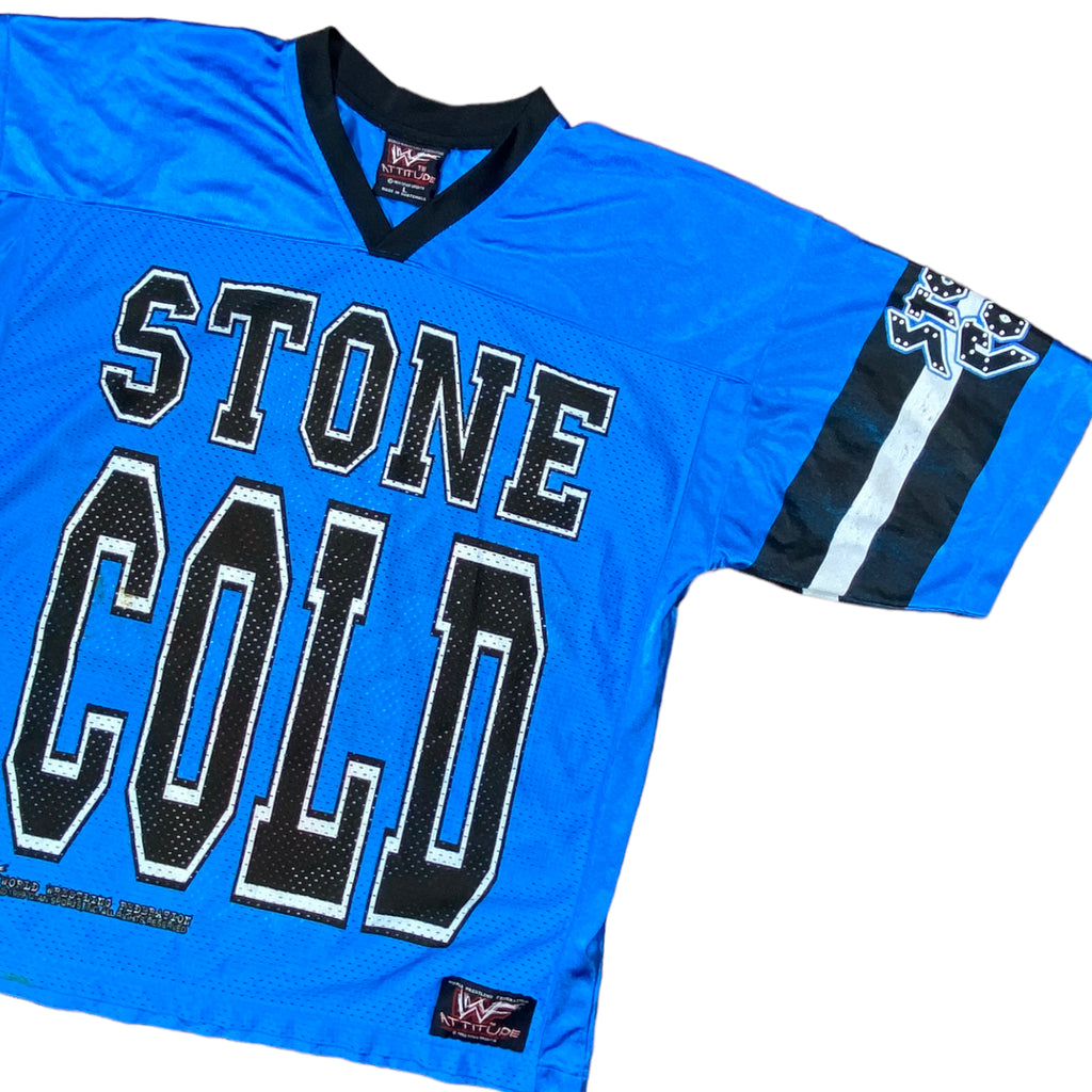 Vintage 90s Stone Cold Steve Austin WWF WWE Football Jersey 