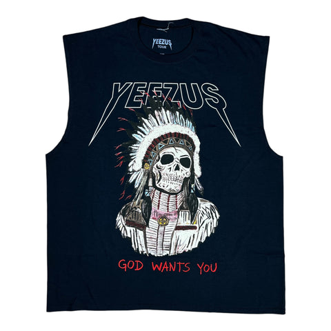 NEW YEEZUS TOUR SKULL SLEEVELESS(XXL)