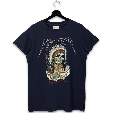 YEEZUS INDIAN CHIEF SKULL SHIRT